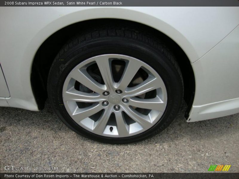 Satin White Pearl / Carbon Black 2008 Subaru Impreza WRX Sedan