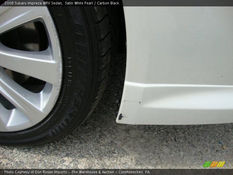 Satin White Pearl / Carbon Black 2008 Subaru Impreza WRX Sedan