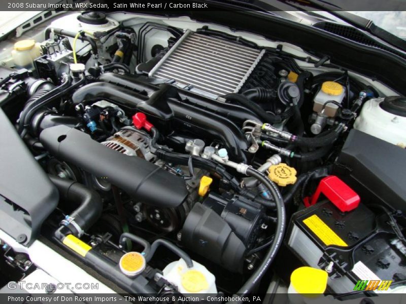 Satin White Pearl / Carbon Black 2008 Subaru Impreza WRX Sedan