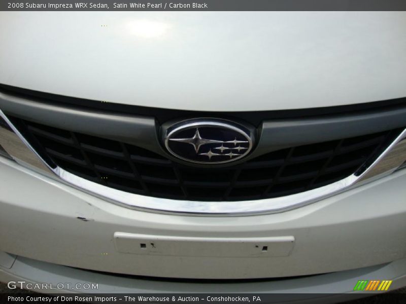 Satin White Pearl / Carbon Black 2008 Subaru Impreza WRX Sedan