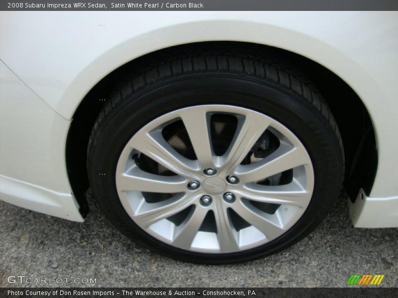 Satin White Pearl / Carbon Black 2008 Subaru Impreza WRX Sedan