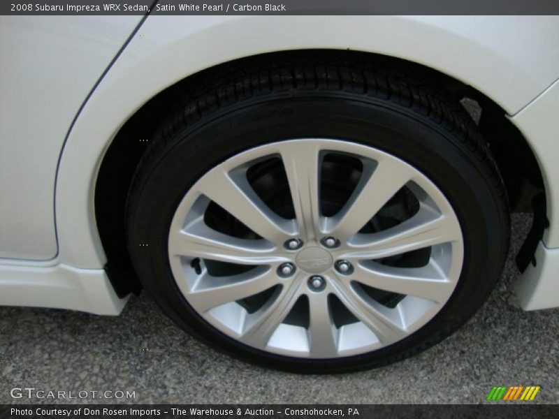 Satin White Pearl / Carbon Black 2008 Subaru Impreza WRX Sedan