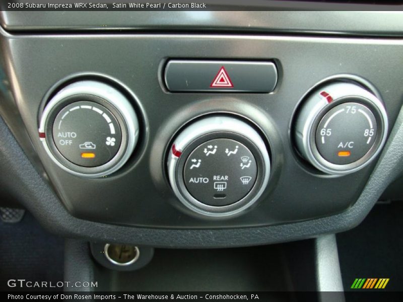 Satin White Pearl / Carbon Black 2008 Subaru Impreza WRX Sedan