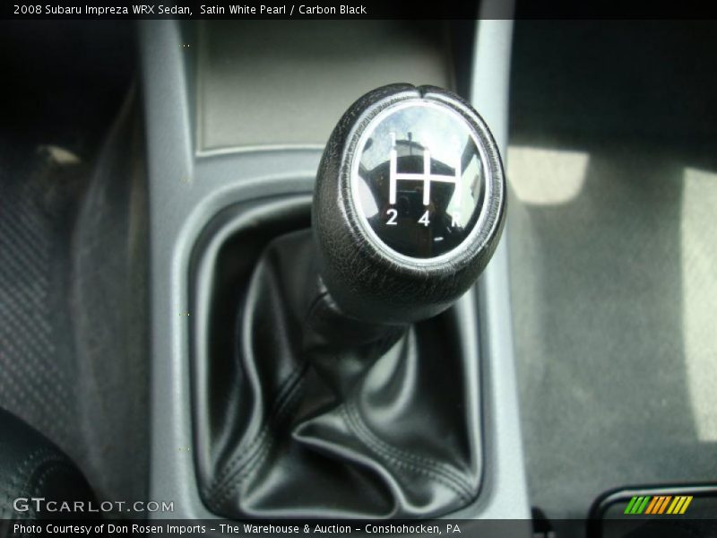 Satin White Pearl / Carbon Black 2008 Subaru Impreza WRX Sedan