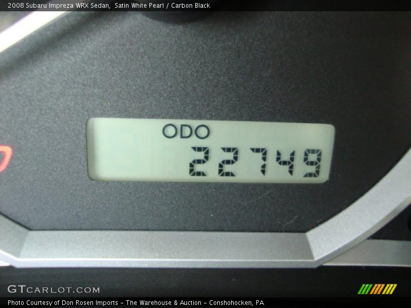Satin White Pearl / Carbon Black 2008 Subaru Impreza WRX Sedan