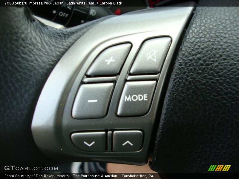 Satin White Pearl / Carbon Black 2008 Subaru Impreza WRX Sedan