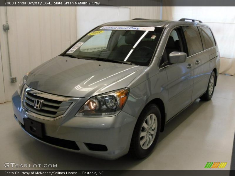 Slate Green Metallic / Gray 2008 Honda Odyssey EX-L