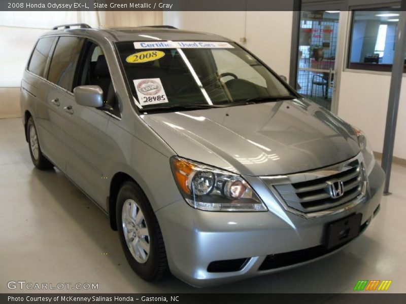 Slate Green Metallic / Gray 2008 Honda Odyssey EX-L