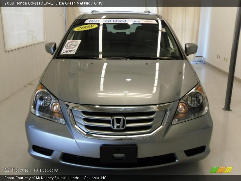 Slate Green Metallic / Gray 2008 Honda Odyssey EX-L