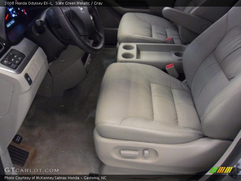 Slate Green Metallic / Gray 2008 Honda Odyssey EX-L
