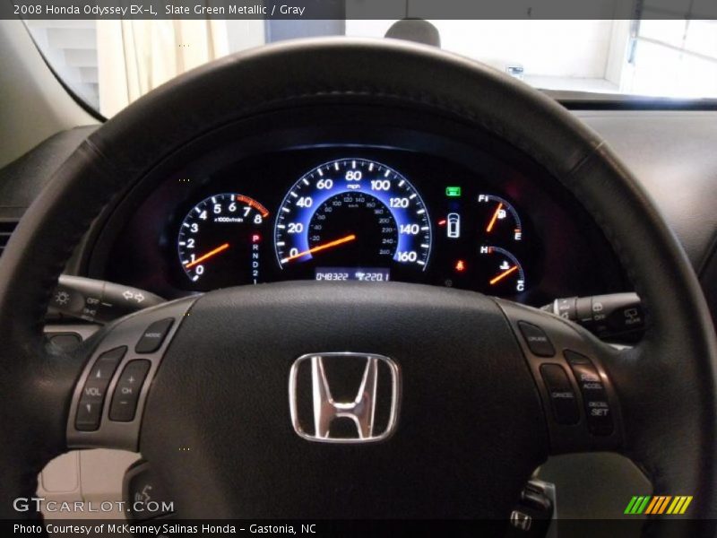 Slate Green Metallic / Gray 2008 Honda Odyssey EX-L