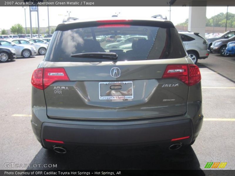 Aberdeen Green Metallic / Taupe 2007 Acura MDX