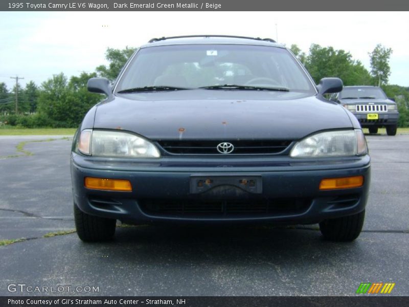 Dark Emerald Green Metallic / Beige 1995 Toyota Camry LE V6 Wagon
