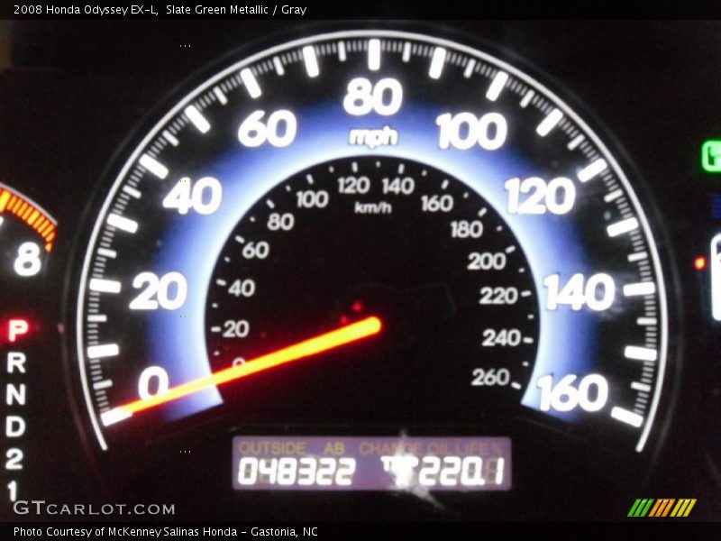 Slate Green Metallic / Gray 2008 Honda Odyssey EX-L