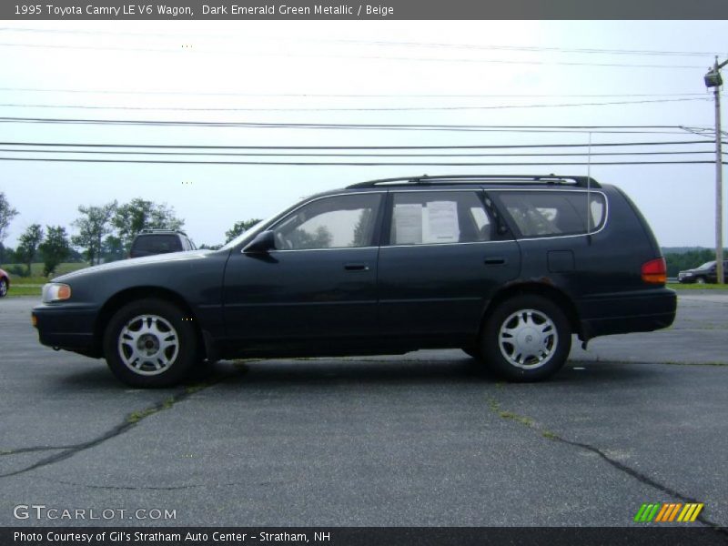 Dark Emerald Green Metallic / Beige 1995 Toyota Camry LE V6 Wagon