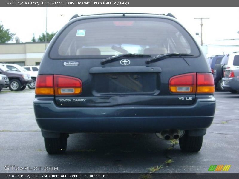 Dark Emerald Green Metallic / Beige 1995 Toyota Camry LE V6 Wagon