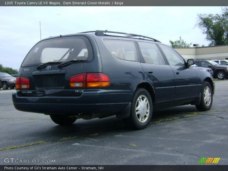 Dark Emerald Green Metallic / Beige 1995 Toyota Camry LE V6 Wagon