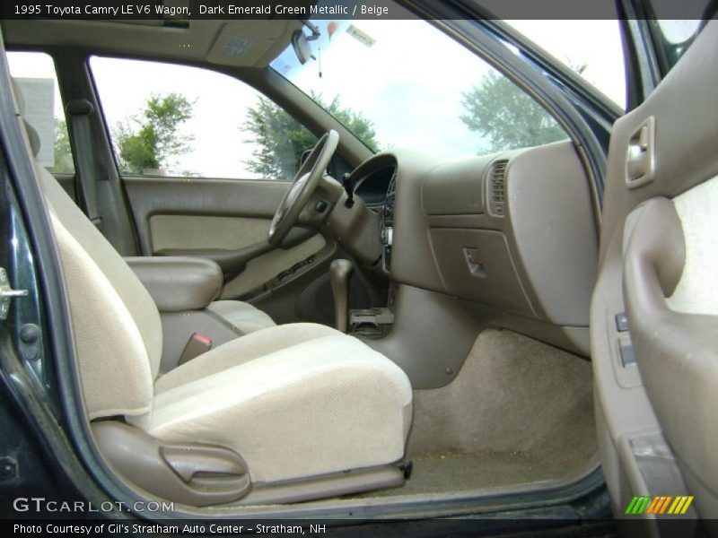Dark Emerald Green Metallic / Beige 1995 Toyota Camry LE V6 Wagon