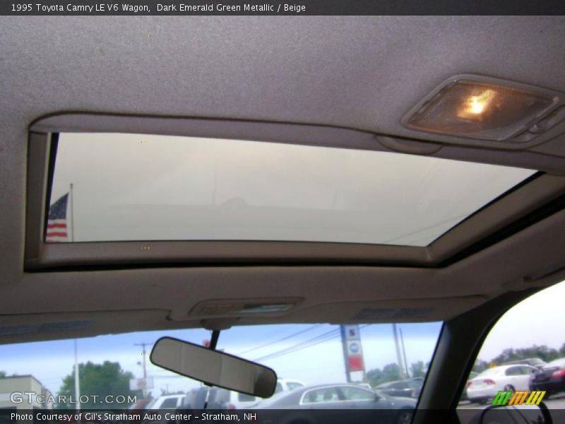 Dark Emerald Green Metallic / Beige 1995 Toyota Camry LE V6 Wagon