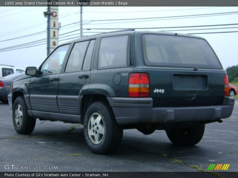 Hunter Green Metallic / Beige 1993 Jeep Grand Cherokee Laredo 4x4