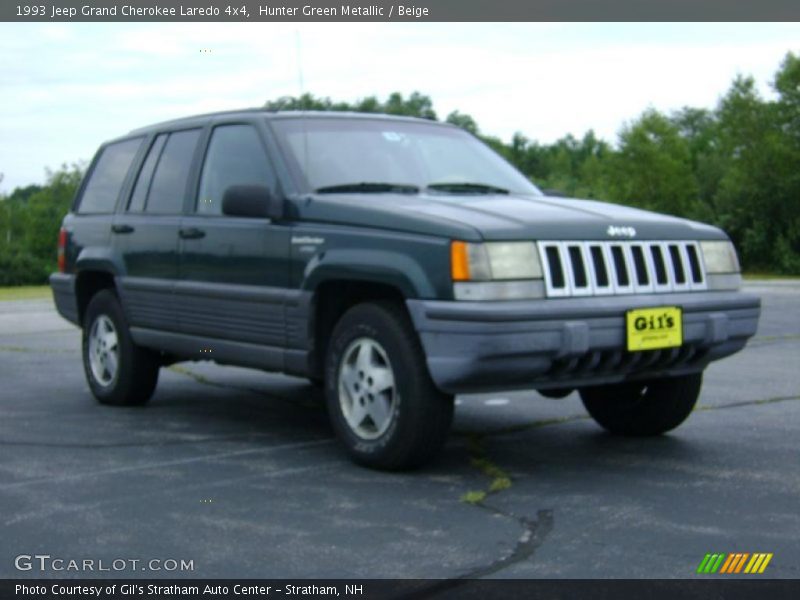 Hunter Green Metallic / Beige 1993 Jeep Grand Cherokee Laredo 4x4