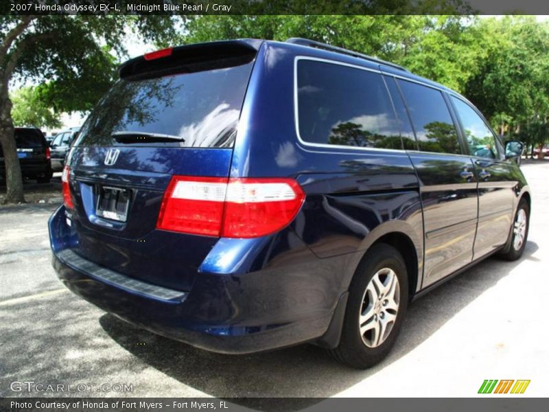 Midnight Blue Pearl / Gray 2007 Honda Odyssey EX-L