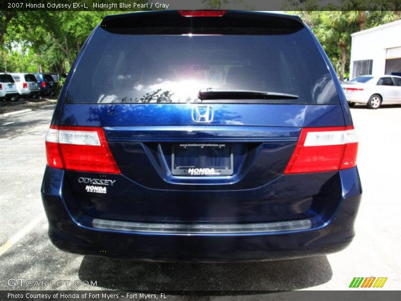 Midnight Blue Pearl / Gray 2007 Honda Odyssey EX-L