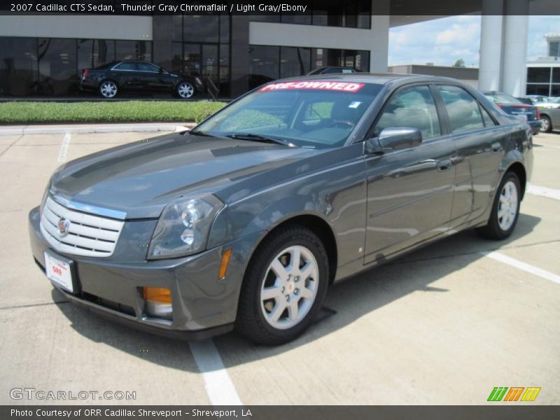 Thunder Gray Chromaflair / Light Gray/Ebony 2007 Cadillac CTS Sedan