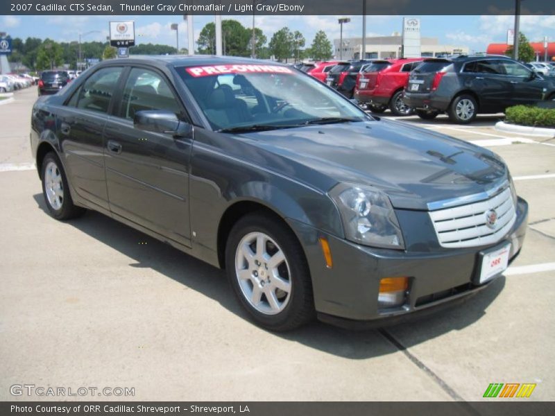 Thunder Gray Chromaflair / Light Gray/Ebony 2007 Cadillac CTS Sedan