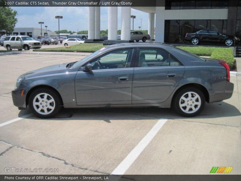 Thunder Gray Chromaflair / Light Gray/Ebony 2007 Cadillac CTS Sedan