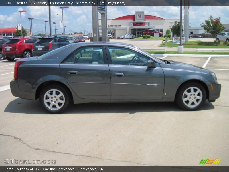 Thunder Gray Chromaflair / Light Gray/Ebony 2007 Cadillac CTS Sedan