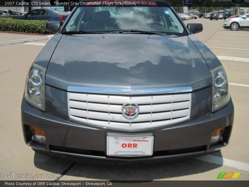 Thunder Gray Chromaflair / Light Gray/Ebony 2007 Cadillac CTS Sedan