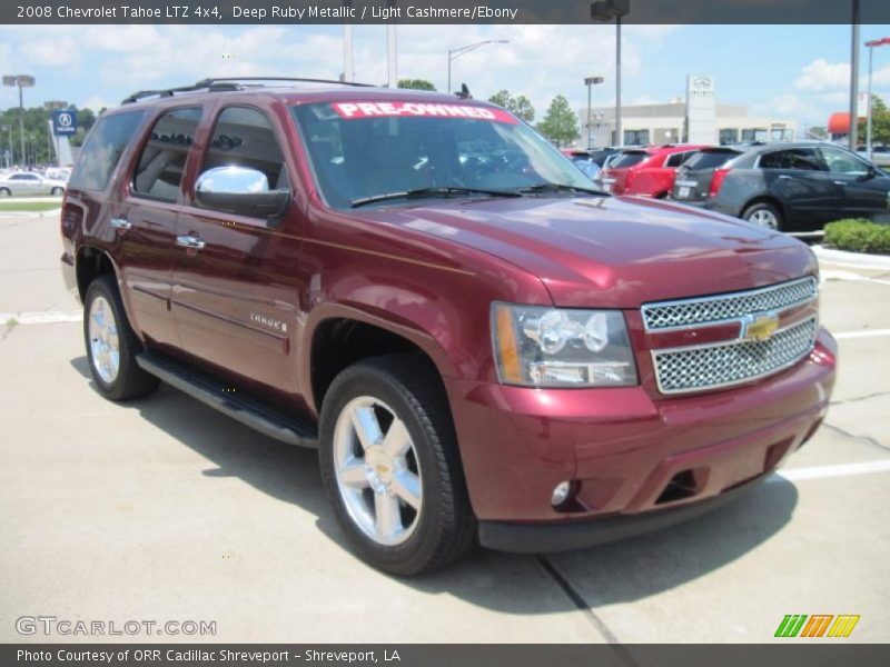 Deep Ruby Metallic / Light Cashmere/Ebony 2008 Chevrolet Tahoe LTZ 4x4