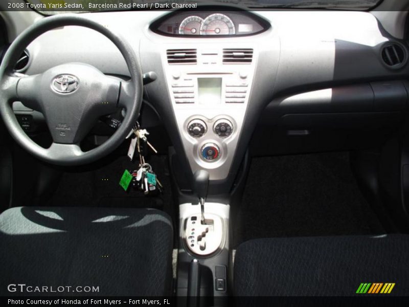 Barcelona Red Pearl / Dark Charcoal 2008 Toyota Yaris Sedan