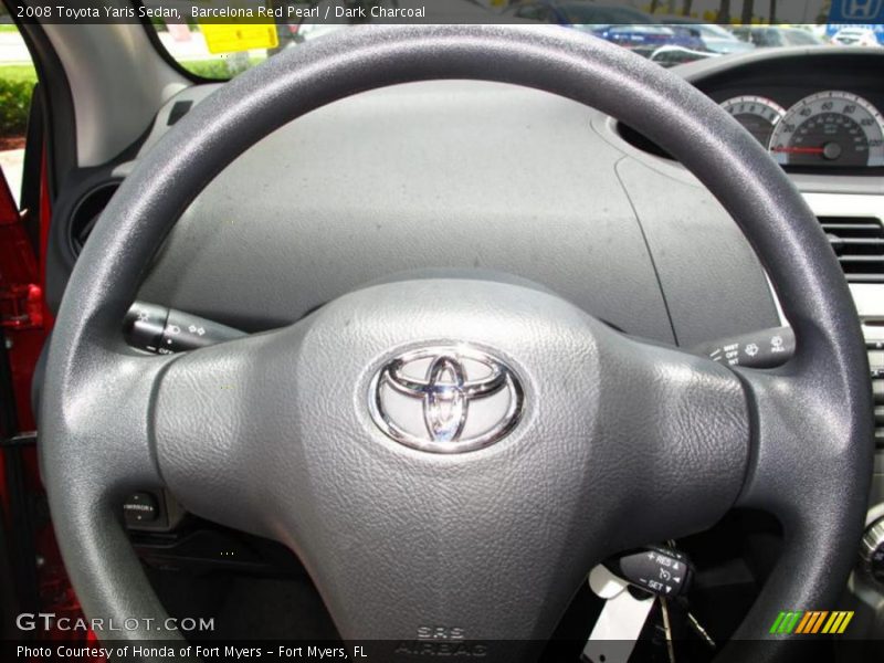Barcelona Red Pearl / Dark Charcoal 2008 Toyota Yaris Sedan