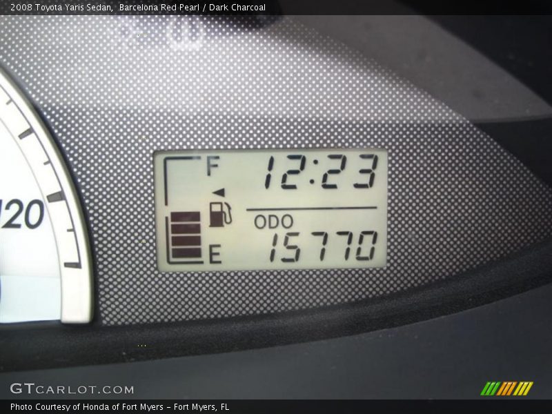 Barcelona Red Pearl / Dark Charcoal 2008 Toyota Yaris Sedan
