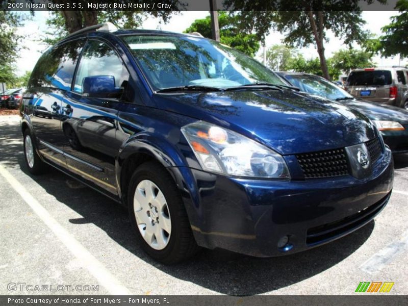 Majestic Blue Metallic / Gray 2005 Nissan Quest 3.5 S
