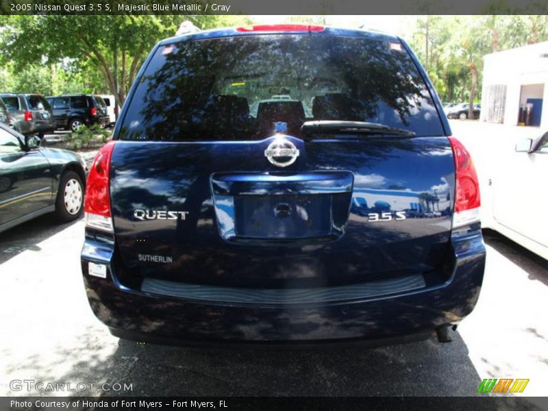 Majestic Blue Metallic / Gray 2005 Nissan Quest 3.5 S