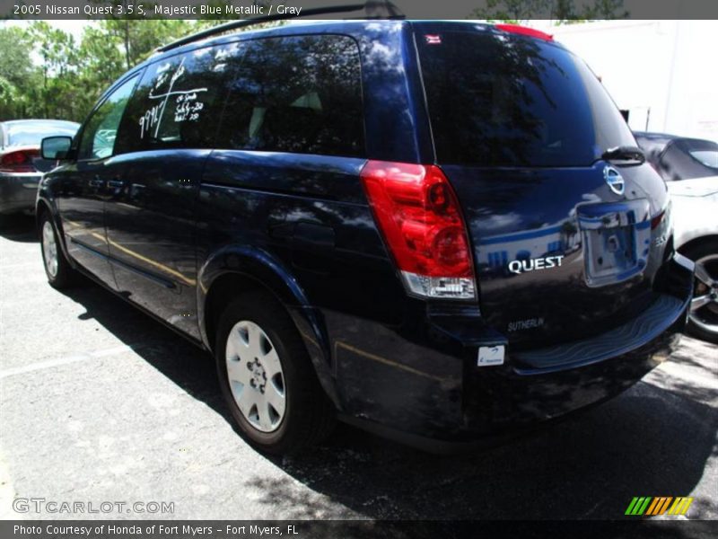 Majestic Blue Metallic / Gray 2005 Nissan Quest 3.5 S