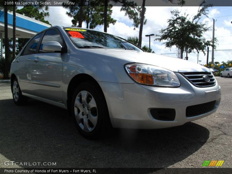 Silver / Gray 2008 Kia Spectra EX Sedan