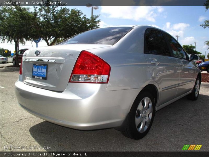 Silver / Gray 2008 Kia Spectra EX Sedan