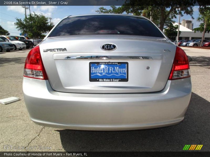 Silver / Gray 2008 Kia Spectra EX Sedan