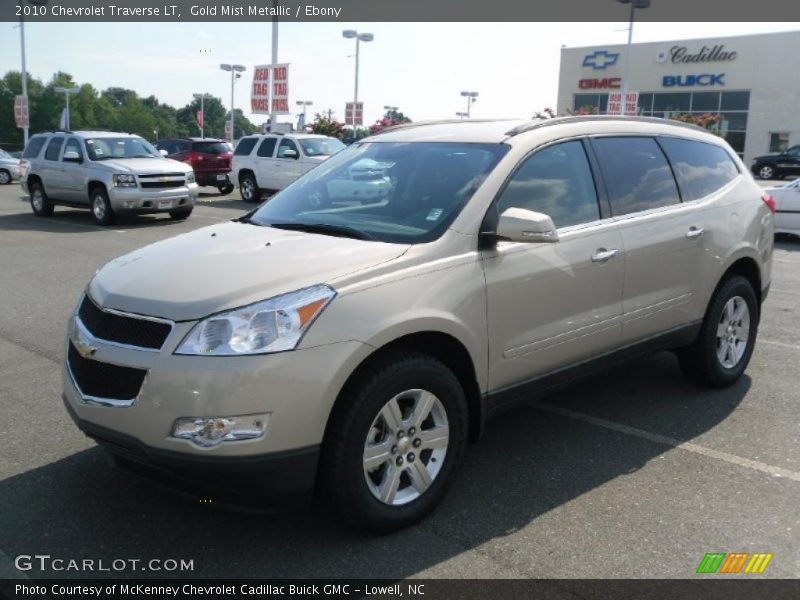 Gold Mist Metallic / Ebony 2010 Chevrolet Traverse LT