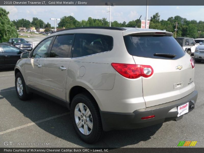 Gold Mist Metallic / Ebony 2010 Chevrolet Traverse LT