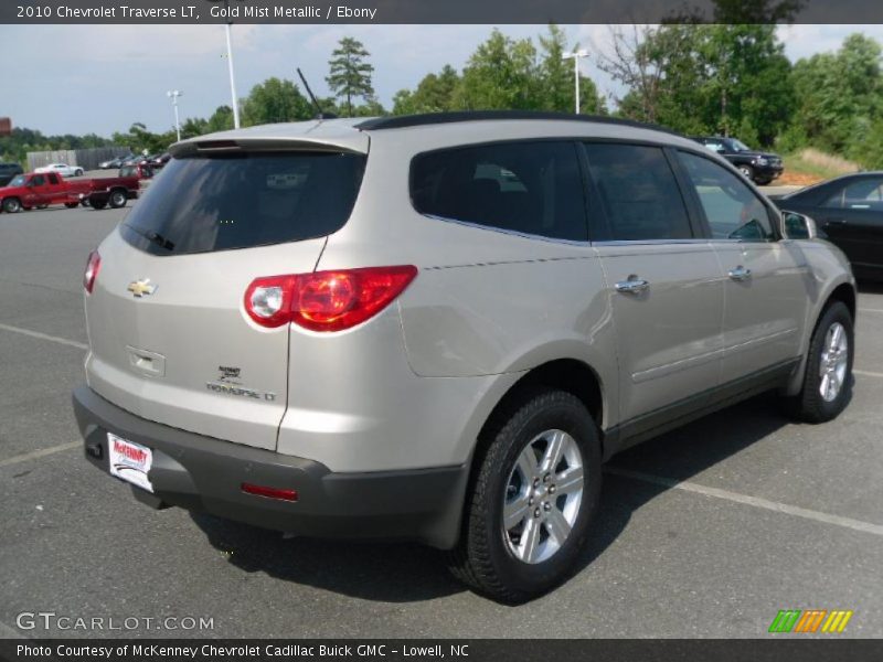 Gold Mist Metallic / Ebony 2010 Chevrolet Traverse LT