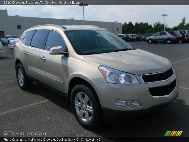Gold Mist Metallic / Ebony 2010 Chevrolet Traverse LT