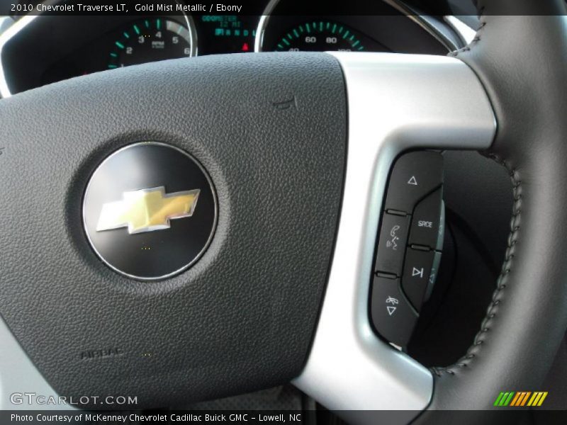 Gold Mist Metallic / Ebony 2010 Chevrolet Traverse LT