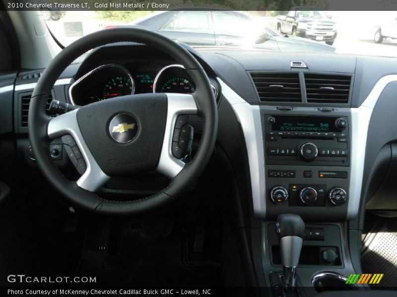 Gold Mist Metallic / Ebony 2010 Chevrolet Traverse LT
