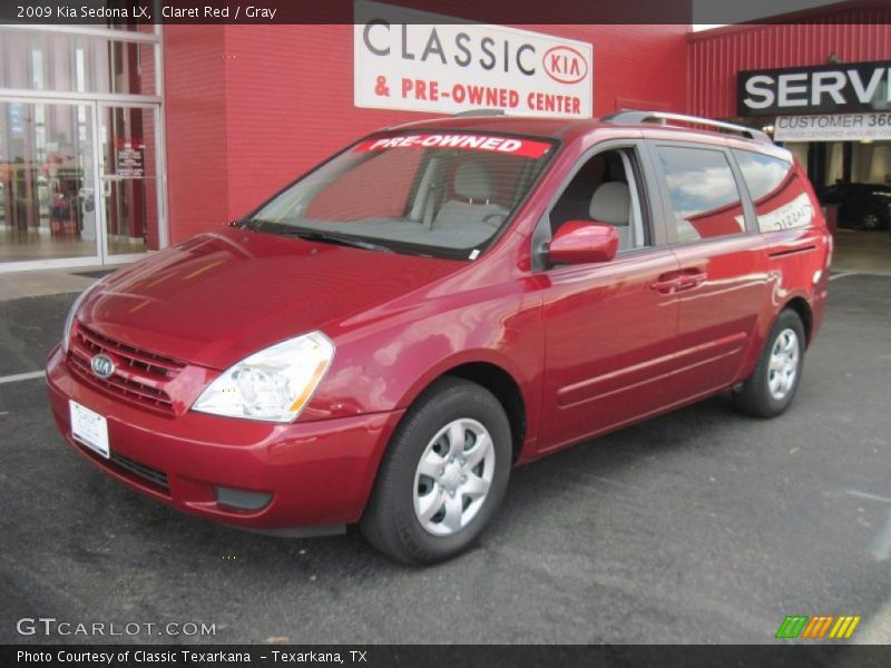 Claret Red / Gray 2009 Kia Sedona LX