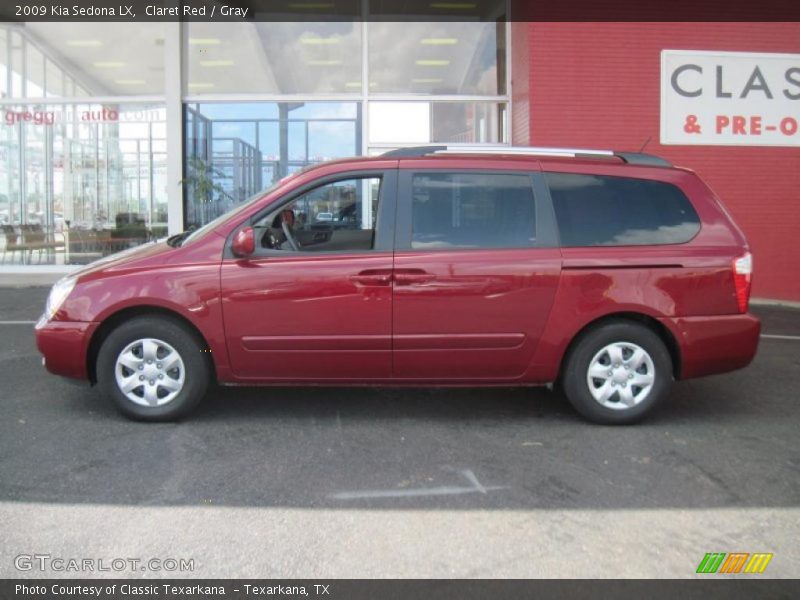 Claret Red / Gray 2009 Kia Sedona LX